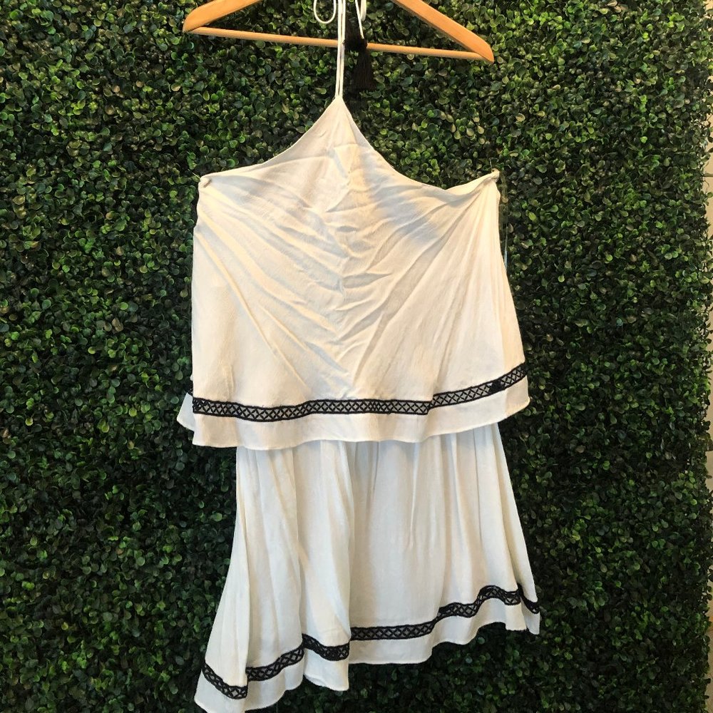 White Summer Halter Mini Dress